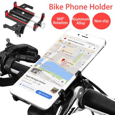 Aluminum Motorcycle Bike Bicycle Holder Mount Handlebar RED For Cell Phone GPS