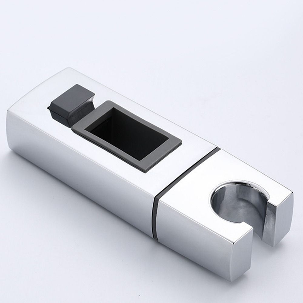 Square Pipe Bathroom Slide Bar Shelf Rotatable Sprayer Fixed Base  Hardware Bath Accessories