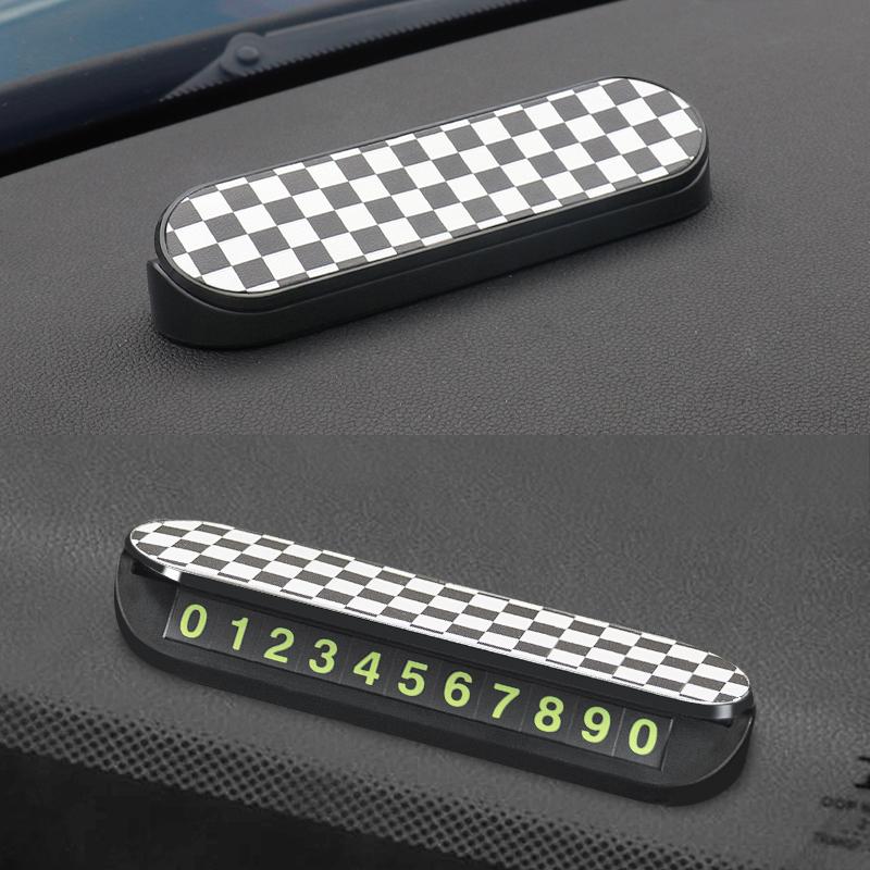 For Mini Cooper Universal Car Temporary Parking Card Phone Number Card Plate Telephone Number Park Stop Prompt Accessories