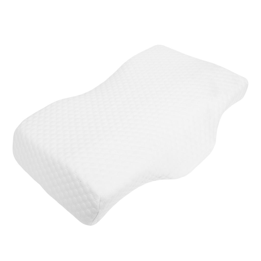 Neck Support Pillow Memory Foam Slow Rebound Skin Friendly Breathable Ergonomic Sleep Pillow for Home Bedroom White