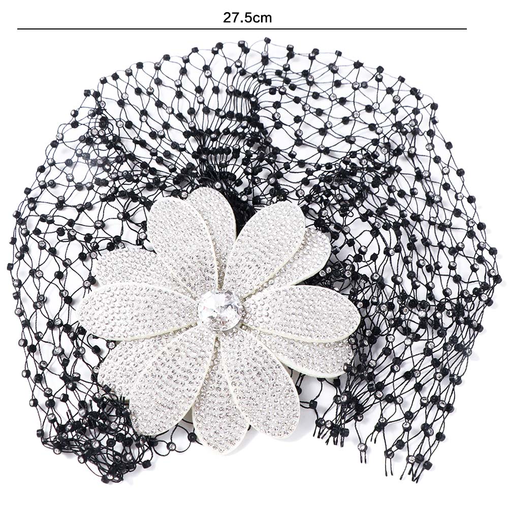 Exquisite Bride Head Net Black Wedding Headwear Fairy Bridal Veils  Hair Accessories