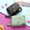 Women's Cute Cartoon Mini Card Holder Wallet - Multi-Slot, Zipper, Japanese/Korean Style, 2025 New
