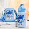 Kids Insulated Stainless Steel Water Bottle With Straw Lid 500ml Cartoon Design School Children