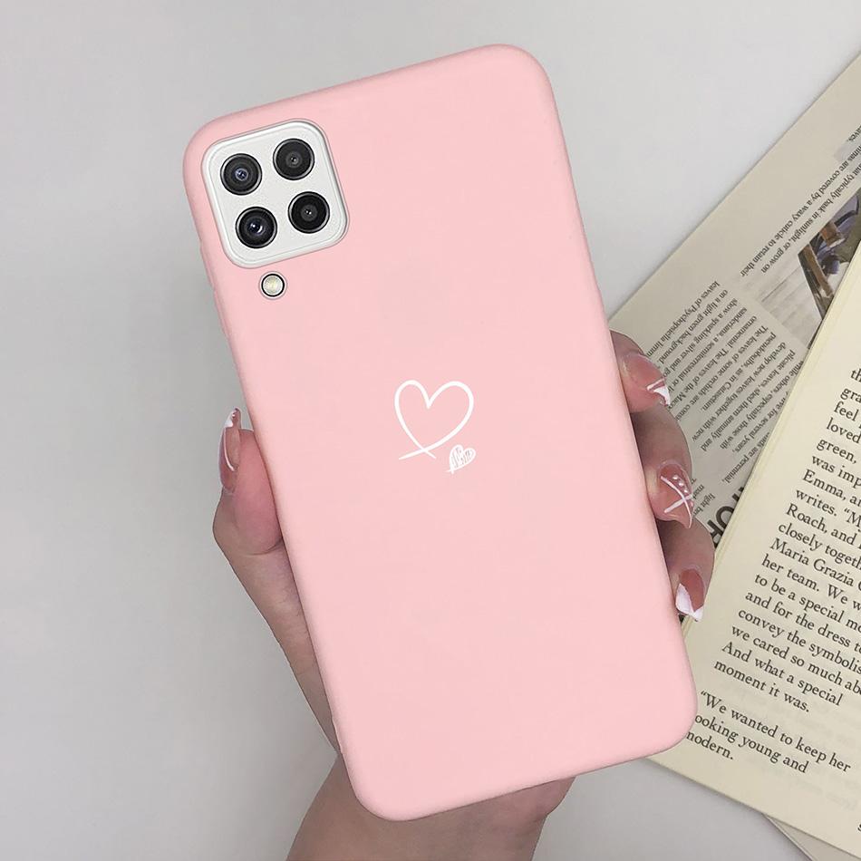 For Samsung Galaxy A22 4G 5G Case SM-A225F Love Heart Soft Silicon Phone Cover For SamsungA22 GalaxyA22 M22 A 22 4G 5G Fundas