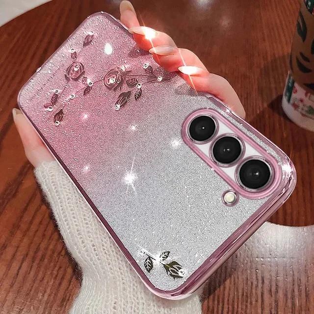 SoCouple Handyhülle für Samsung S24 S23 S20 S21 S22 FE S9 S10 S8 Plus Note 20 Ultra Glitzer Strass Diamant Hülle