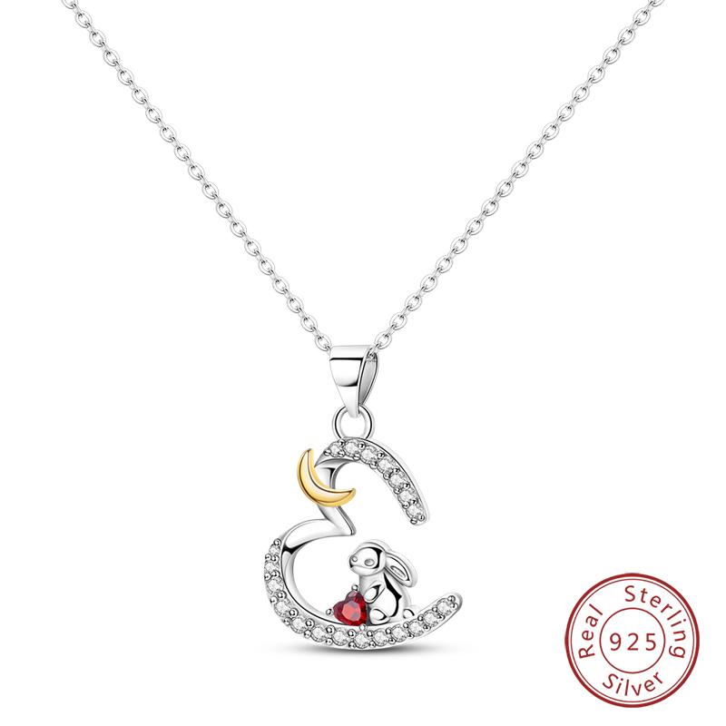925 Silver Luminous Firefly Heart Shaped Zircon Pendant Necklace For Women Fashion Anniversary Birthday Jewelry Gifts