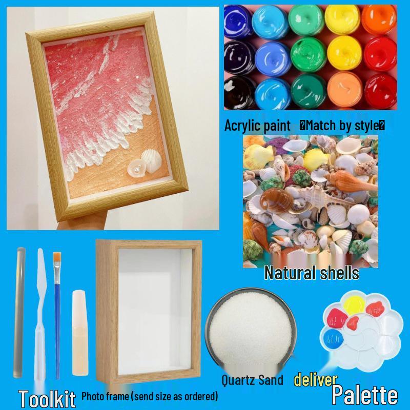 DIY Kindergarten Photo Frame Night Light - Handmade Texture Painting Gift