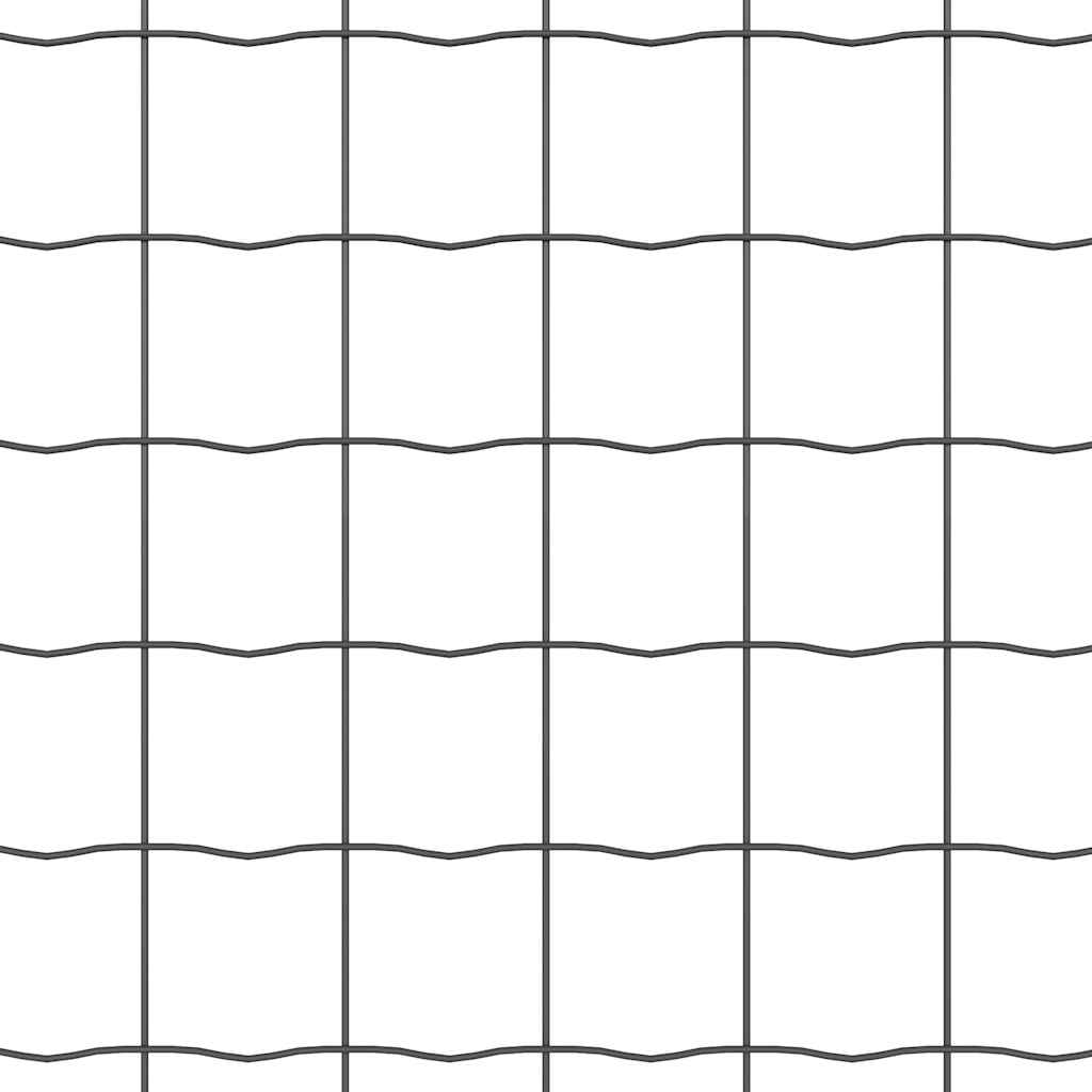 Welded Wire Fence with Concrete Foundation 25 x 1 m (W x H)