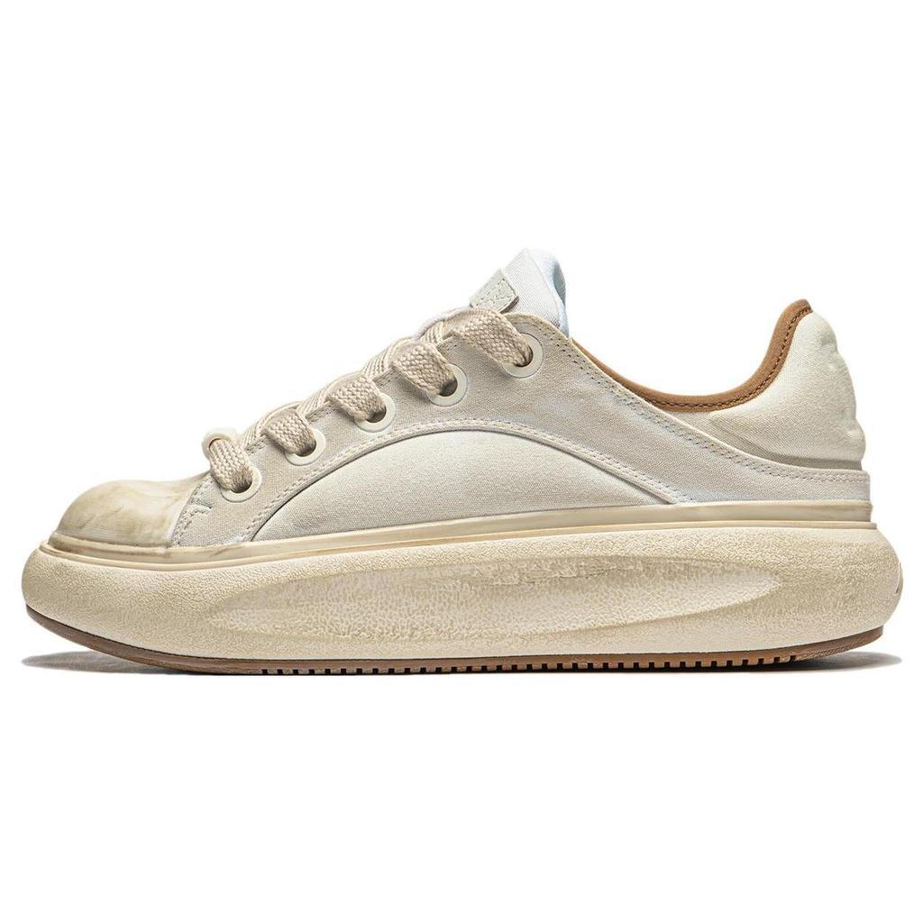 Li Ning Yun You C4D Abrasion Resistant Low Top Casual Shoes Men's Ivory AZGT043-6