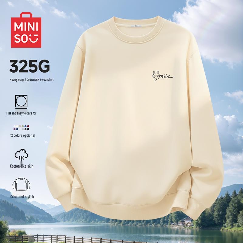 MINISO Men's Heavyweight Crewneck Sweatshirt