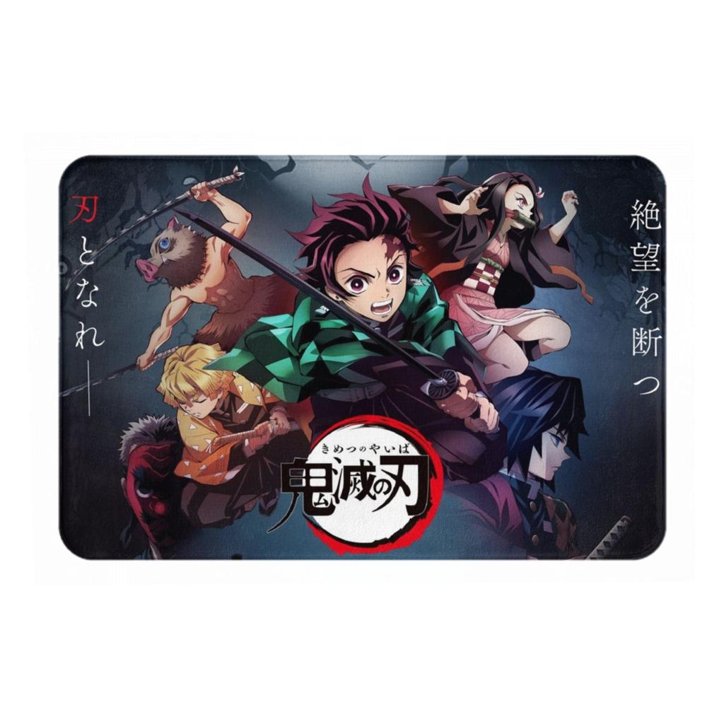 Demon Slayer Kimetsu No Yaiba Boden Tür Küche Badezimmer Matten Rutschfest Außen Fußabtreter Garten Eingang Teppich Teppich Fußmatte
