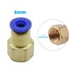 Pneumatic Air Pipe Quick Connector 1/8" 1/4" 3/8" 1/2" Female Thread To 4/6/8mm Irrigation Washing Slip-lock Straight Joint 3Pcs