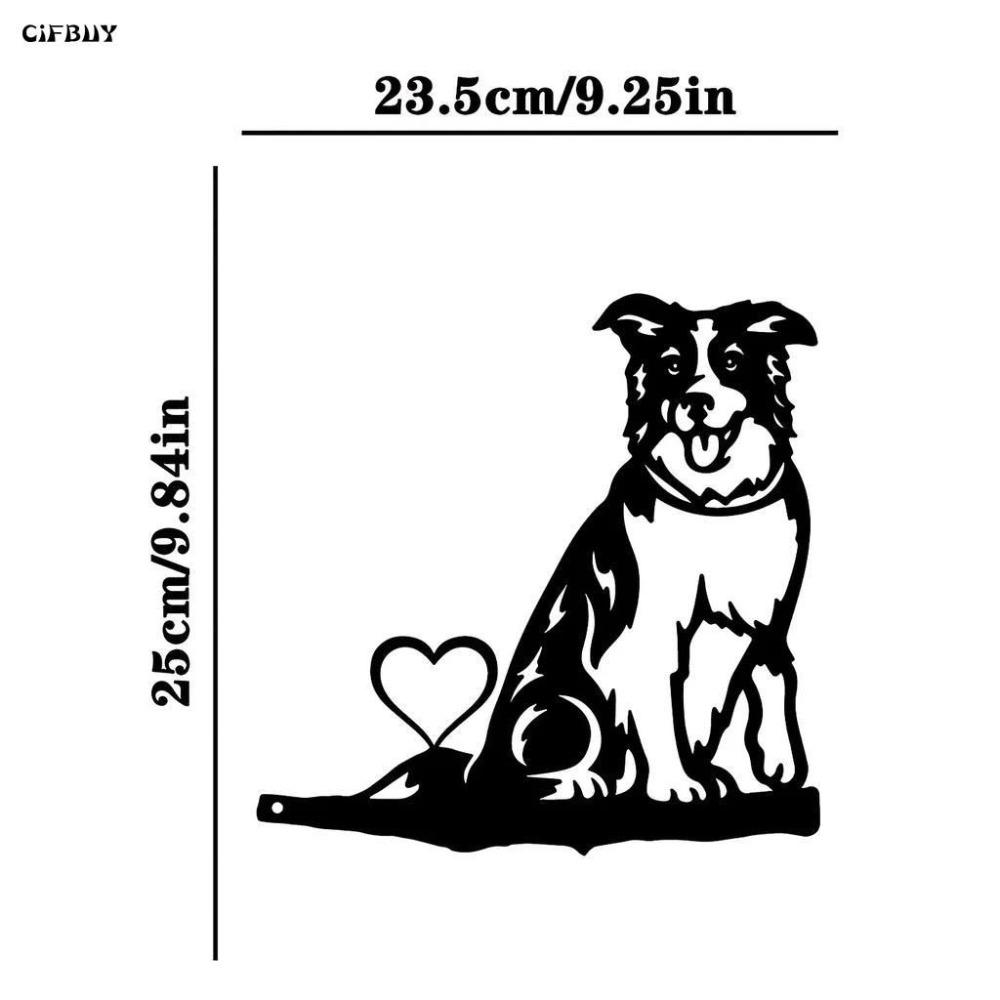 Handgeschmiedete Hundefigur Terrassendekoration Rostbeständige Gartenkunst