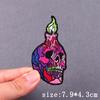 Punk Skull Embroidered Patches For Clothing Hip Hop Patch Iron On Patches For Clothes Grim Reaper Embroidery Patch Stripe Badges