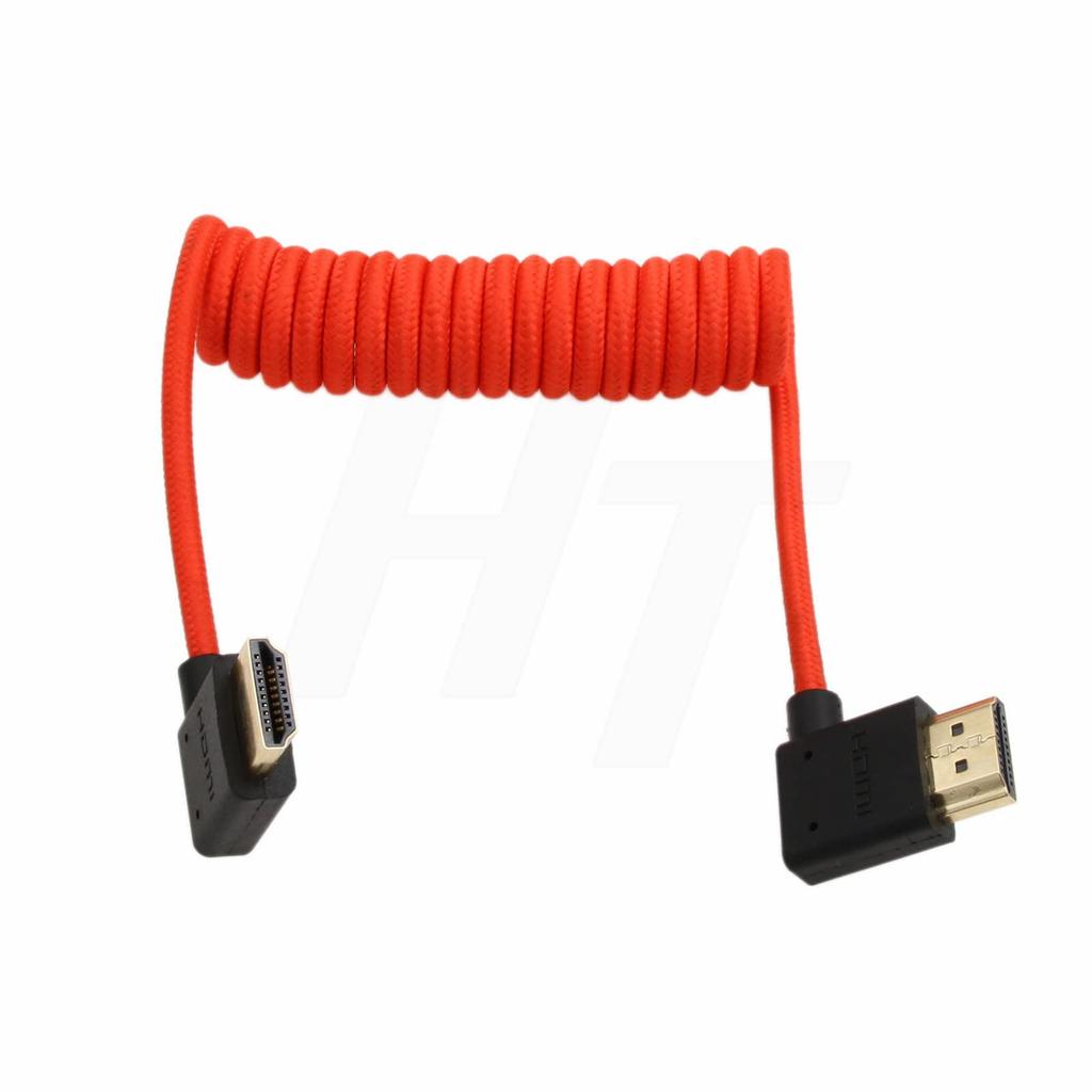 HangTon HDMI 2.1 HDMI 4K 120fps 8K 60fps Cable for ATOMOS Ninja V Sony A7siii Canon C300 C500 Ronin RS2 Monitor Camera Right Left Angle Type A Braided