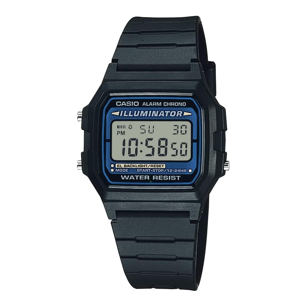 Casio F105W-1A Illuminator Digital Watch Water Resistant Black 33mm