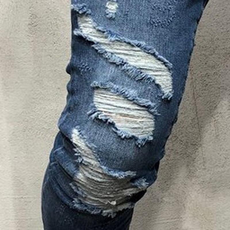 Buy Torn Jeans Skinny Blue Jeans Pencil 