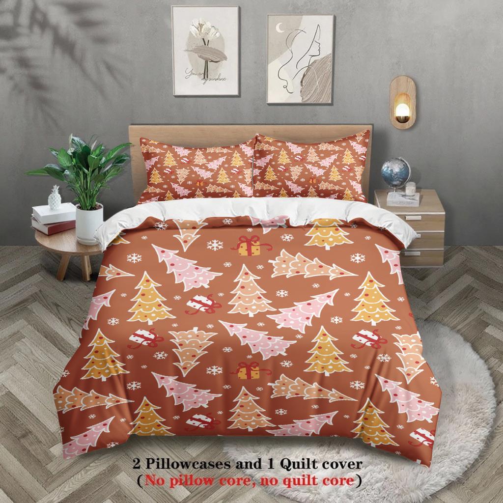 2026 Christmas Bedding Set Christmas Tree Duvet Cover Set Single Twin Queen King Size No Filling Christmas Gift For Home Decor