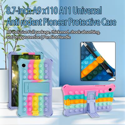 Měkké silikonové pouzdro pro děti pro Samsung Galaxy Tab A11 8,7 palce SM-X133 SM-X135 Stojan Kryt na tablet pro Tab A9 8,7'' X110 Funda