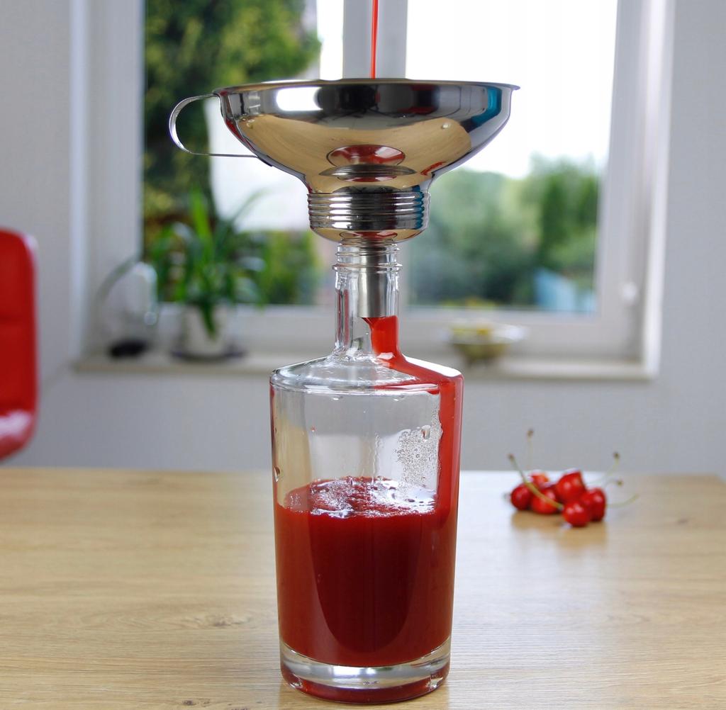 Steel Kitchen Funnel For Jars And Bottles + Strainer