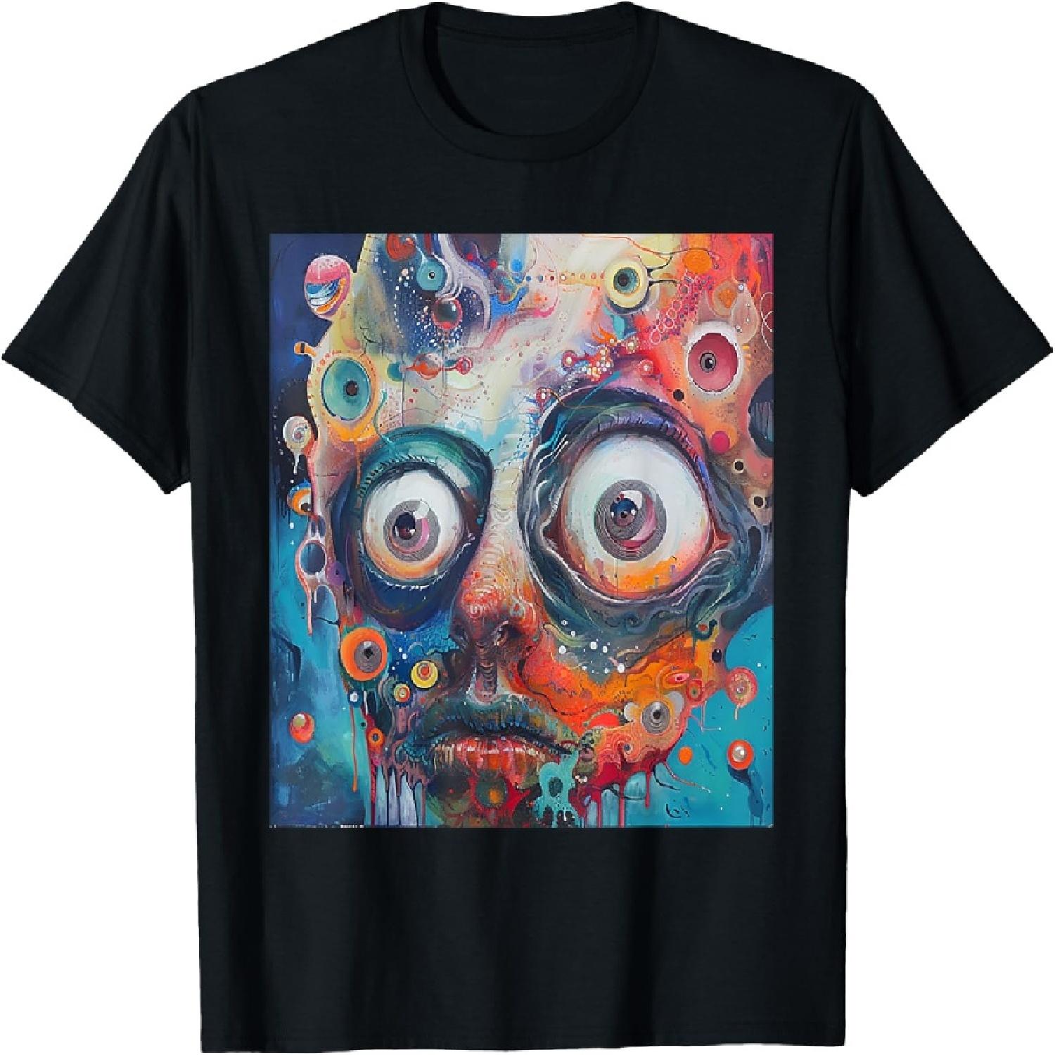 

Abstract Street Graffiti Floating Eyes All Creatures Art T-Shirt XXXXXL різнокольоровий