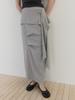 Asula Tuk Wrap Skirt (Melange Grey)