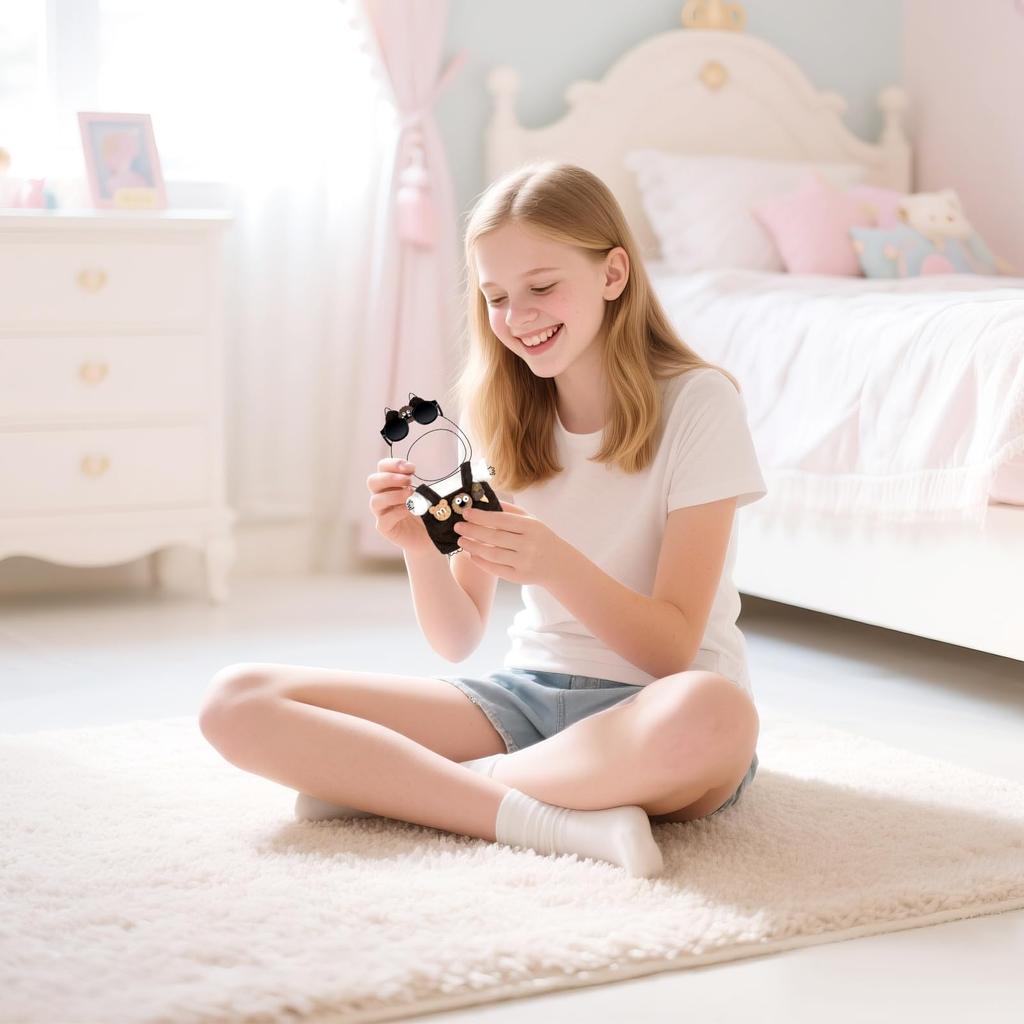 Desing Wish Clothes Set for 17cm Lovebu Doll, Plush Clothes, Cute Doll Accessories, DIY Doll Accessories for 17cm Plush Toys, Kids Gift (Brown, Doll