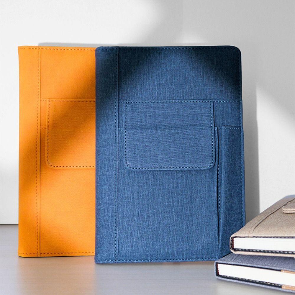 To Do List PU Leather Notebook Retro Meeting Minutes Book Notebook with Pocket  Birthday Gifts