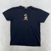 Teddy Fresh Black T Shirt Skull Bear Daisy Graphic Print Size S
