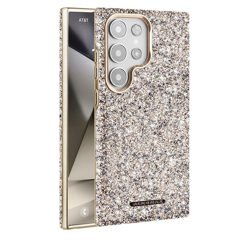 

Роскошный блестящий магнитный чехол для Samsung Galaxy S25 Ultra S24+ Plus, чехол со стразами и гальванизированной рамкой для женщин, девушек, ее Galaxy S24 Ultra