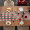 Christmas Table Runner Flag Cotton Woven Desktop Decorations Flags Tablecloths Long Strip Splicing Tassel Christmas Party Decor