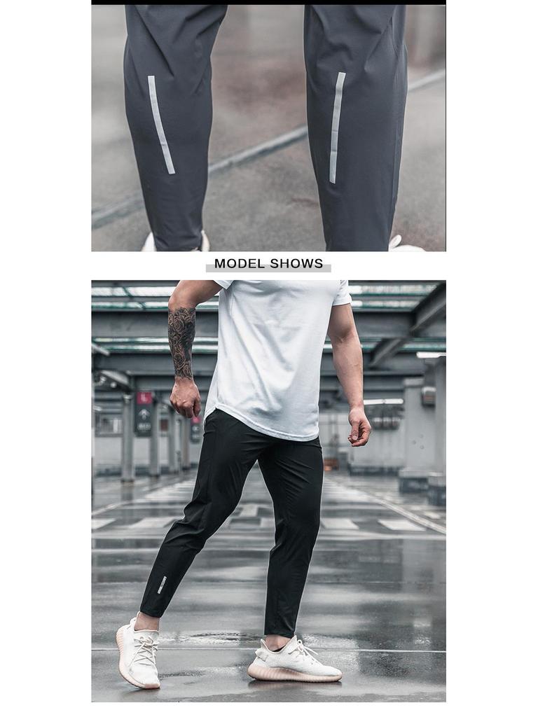 Men's Casual Slim Fit Summer Pants, Solid Color, Drawstring, Cuffed, Fashionable.