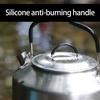 Stainless Steels Outdoor Hiking Kettles Pot Cookware Camping Kettles Stovetop Whistling Teapot Camp Teas Coffee Pot
