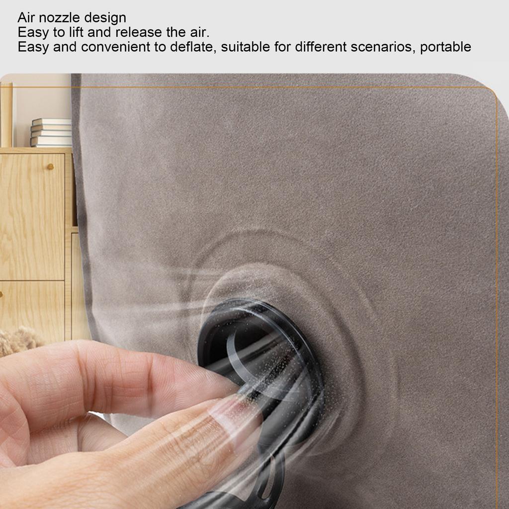 Aufblasbares Beinhochlagerungskissen PVC Beflockung Ergonomischer Aufblasbarer Beinauflagekeil zum Lesen, Spielen, Schlafen auf dem Bauch