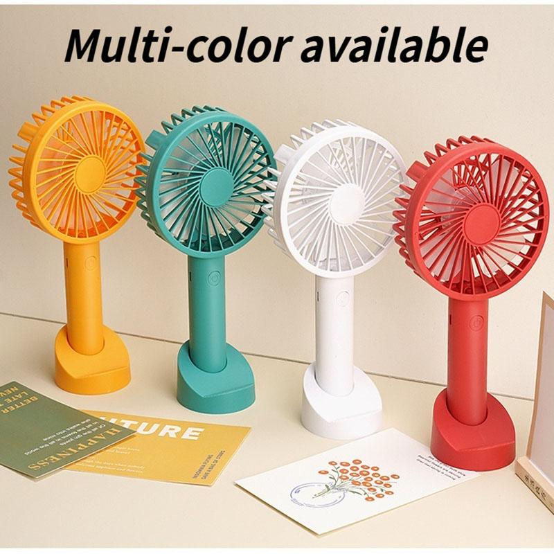 Multi-Purpose USB Desk Fan - 3-in-1 Portable Rechargeable Handheld Fan for Office, Home, Dorm Rooms & Outdoor Activities