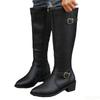 Autumn Winter New Elegant Simple Thick Heel Round Toe Long Boots Fashionable Versatile Shoes Casual Comfortable Women's Shoes