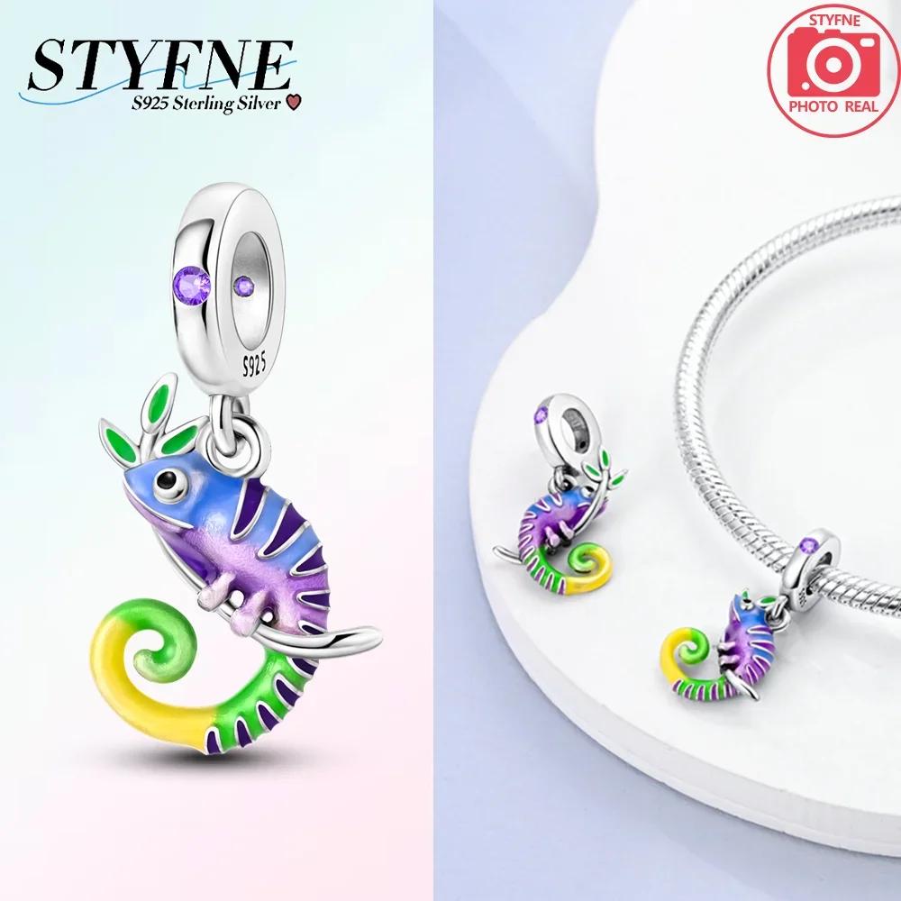 Exquisite New Cute Copper Chameleon Luminous Firefly Butterfly Charms Beads Fit Original Bracelets Fine Diy Jewelry