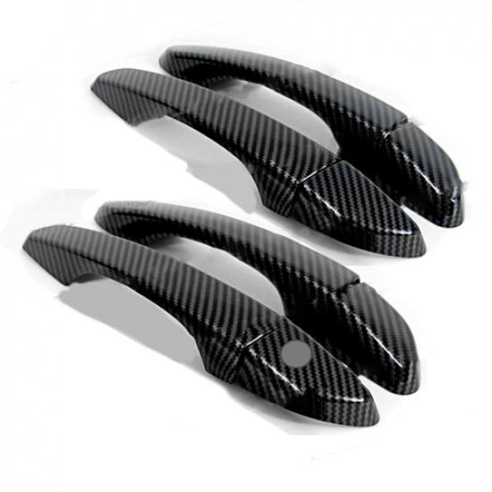 Glossy Carbon Fiber Cover Trim For 2016- Hyundai Tucson Side Door Handle