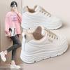 New Board Shoes Solid Color Summer Trendy White Shoes Thick Soled Interior Height Increasing Casual Shoes Student Shoes