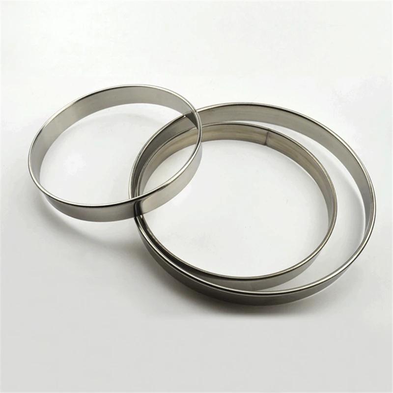 Round Stainless Steel Cake Molds Mousse Cake Tart Circle Mold Pizza Dessert DIY Decor Mould Tart Ring Kitchen Baking Tool