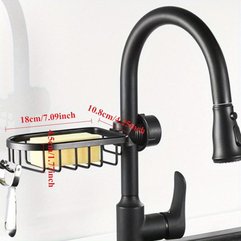 

Полки для ванной комнаты, душевая стойка, алюминиевая корзина для шампуня, мыла, для хранения в ванной, регулируемые держатели для кухонного крана и раковины чёрный