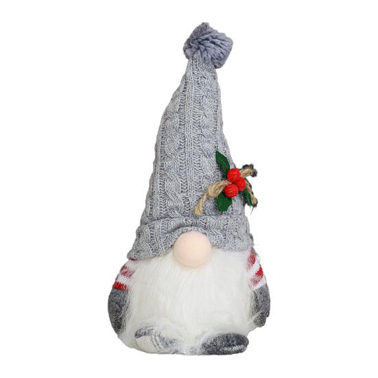 Svítící vánoční skřítek Malý svítící plyšový Santa Elf s pletenou čepicí Vycpaná švédská hračka Tomte pro zimní stolní krbovou dekoraci