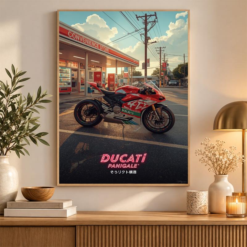 Ducati Corse Diamond Painting Kit 5D Full Drill DIY Diamond Mosaic Wall Art Home Decor