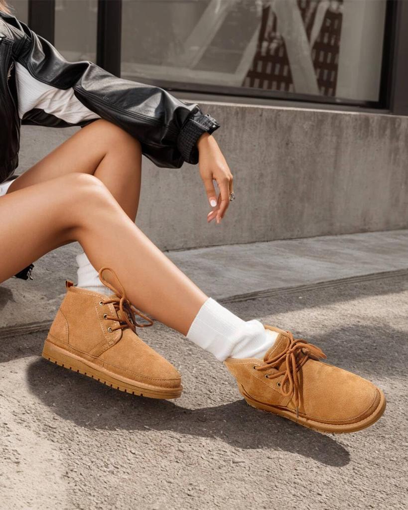 Fashion Crestar Women Boots Fashion Brand Mini Boots Ankle Winter Boots Soft Sole Cozy Fur Lined Winter Boots Indoor Outdoor Cotton Shoe