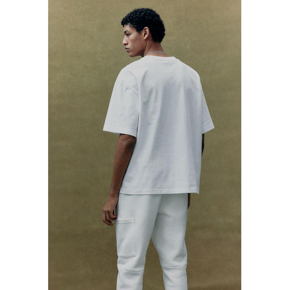H M Oversized FiT CoTTon T sHirT wHiTe