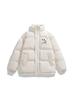 Cartoon Cat Print Thick Cotton Jacket - Unisex Winter Academy Style Warm Coat
