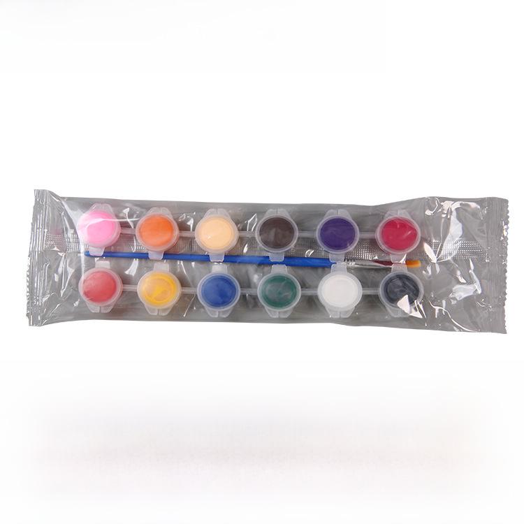 

Набор акриловых красок для детей из 12 цветов - набор для творчества и творчества для школьников с полосками краски для гипсовых кукол
