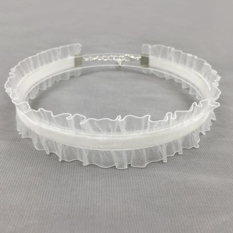 

Корейська мода Оксамитовий чокер для жінок Вінтажне сексуальне мереживне намисто з підвісками Готичні шийні прикраси Аксесуари білий