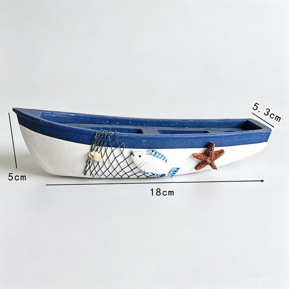Nordic Vintage Wooden Boat Model Handmade Craft Ship Home Decor Living Room Table Centerpiece Creative Gift Room Decoration