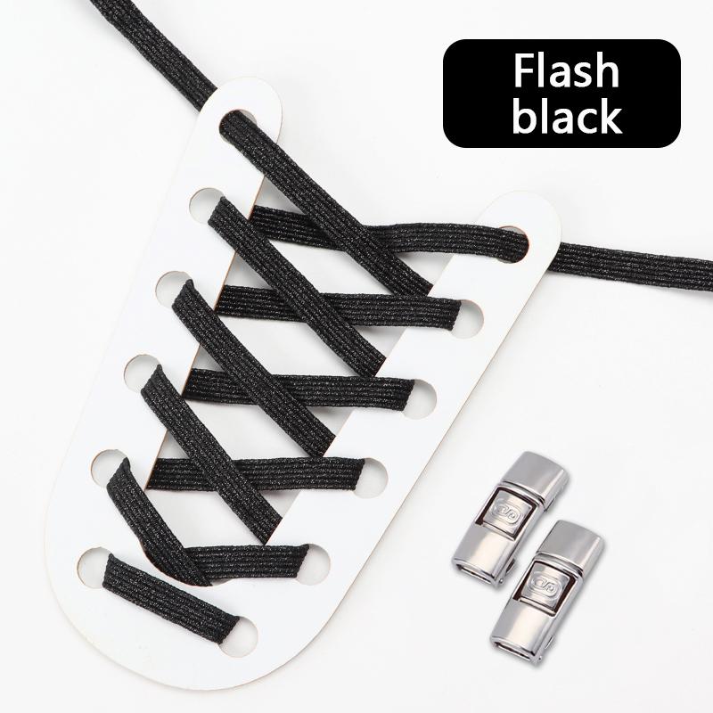 Brand Glitter Shoelaces Without Ties Elastic Laces Sneakers Tennis No Tie Shoe Laces Kids Adult Wide Shoelace Shoe Accessories